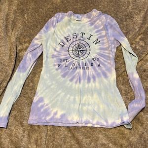 Tie dye Destin Florida size large long sleeve T-shirt